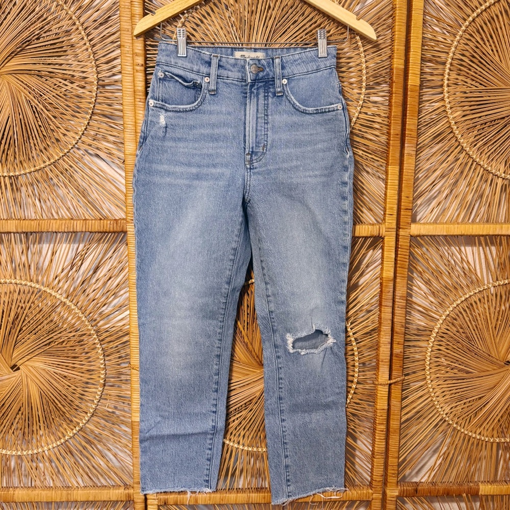 Madewell The Curvy Perfect Vintage Jean SZ 25 Light Wash, Lightly Distressed